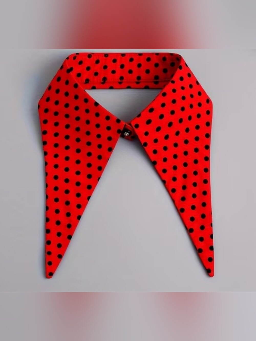 Red Polka Dot Pointed Collar Accessory